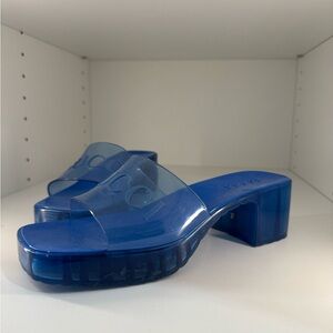 Gucci Blue Transparent Mules